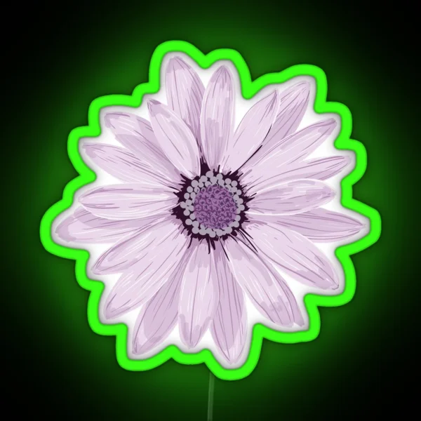 Purple Daisy RGB Neon Sign