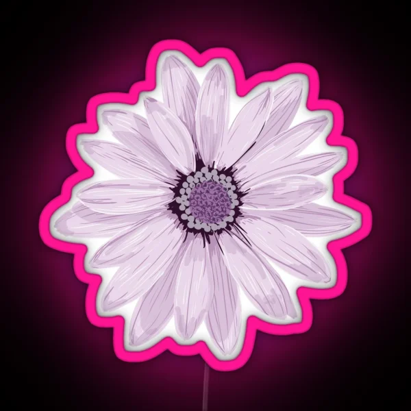 Purple Daisy RGB Neon Sign