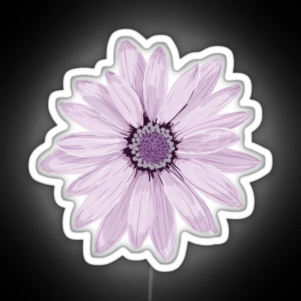 Purple Daisy RGB Neon Sign