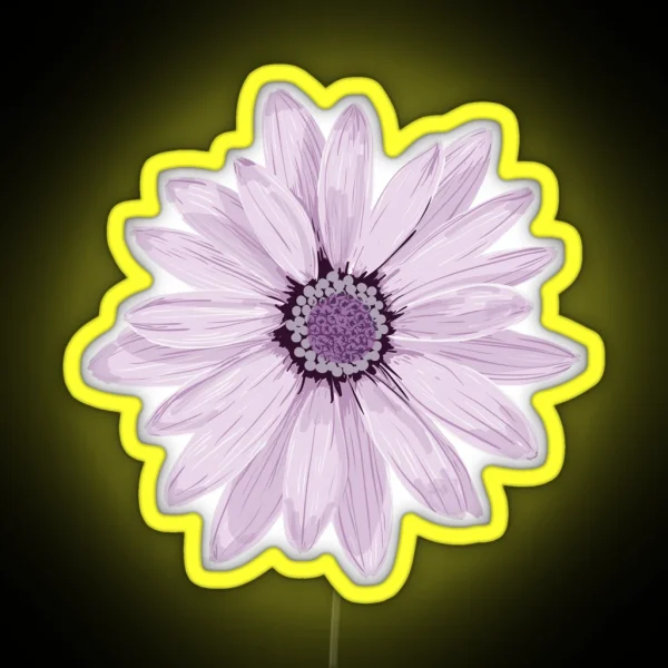 Purple Daisy RGB Neon Sign