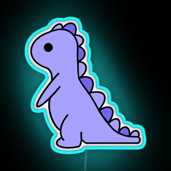 Purple Dinosaur RGB Neon Sign