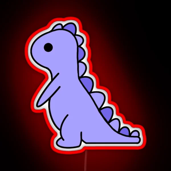 Purple Dinosaur RGB Neon Sign