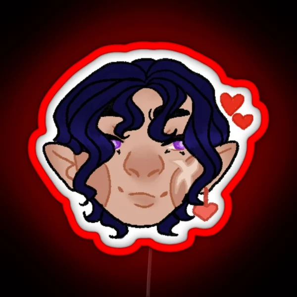 Purple Eyed Hector RGB Neon Sign