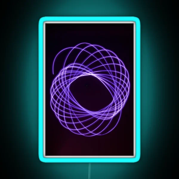 Purple Light Trails RGB Neon Sign