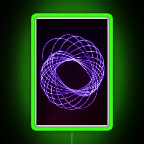 Purple Light Trails RGB Neon Sign