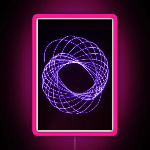 Purple Light Trails RGB Neon Sign