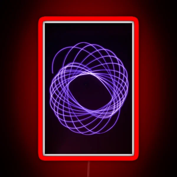 Purple Light Trails RGB Neon Sign