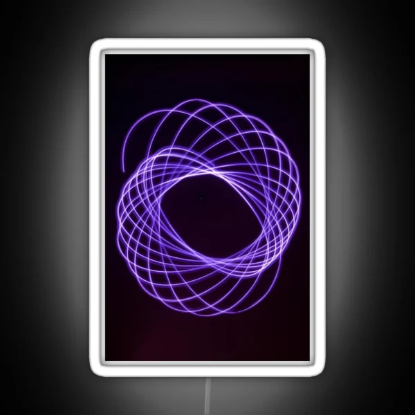 Purple Light Trails RGB Neon Sign