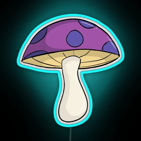 Purple Mushroom RGB Neon Sign