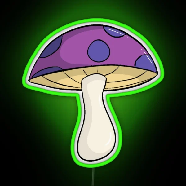 Purple Mushroom RGB Neon Sign