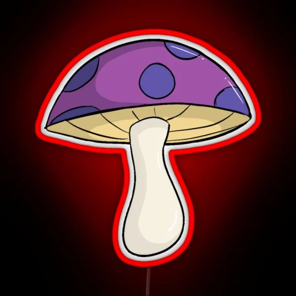 Purple Mushroom RGB Neon Sign