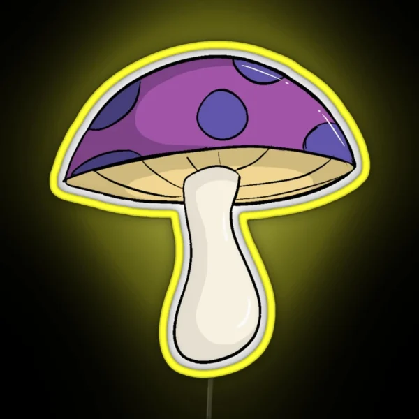 Purple Mushroom RGB Neon Sign