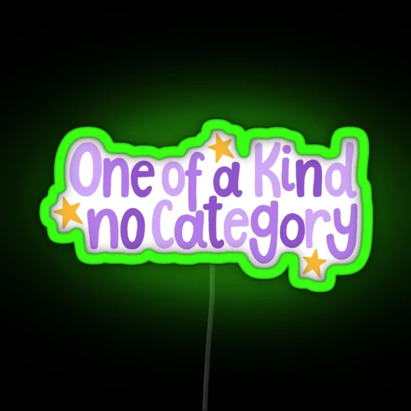 Purple No Category Six The Musical Quote RGB Neon Sign