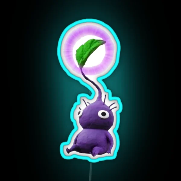Purple Pikmin RGB Neon Sign