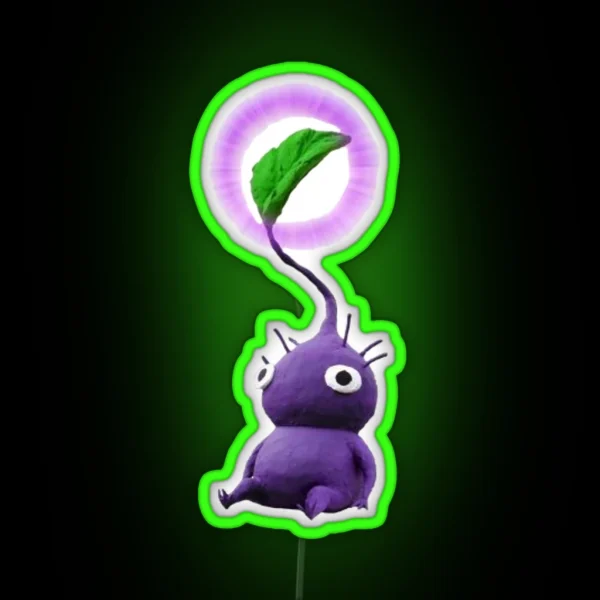 Purple Pikmin RGB Neon Sign