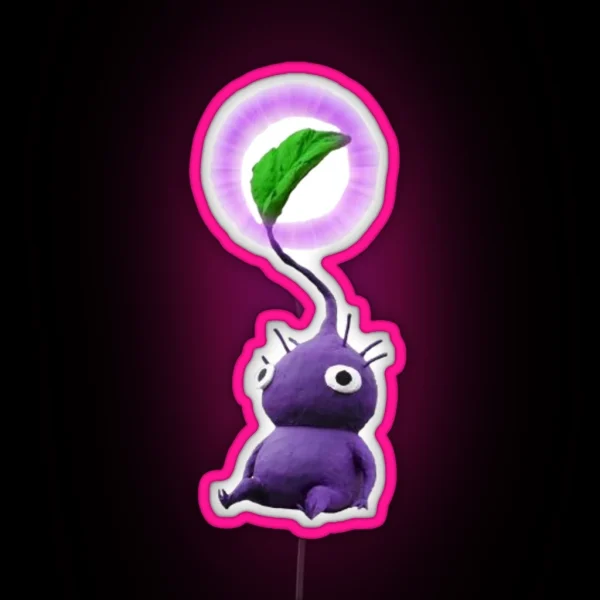 Purple Pikmin RGB Neon Sign