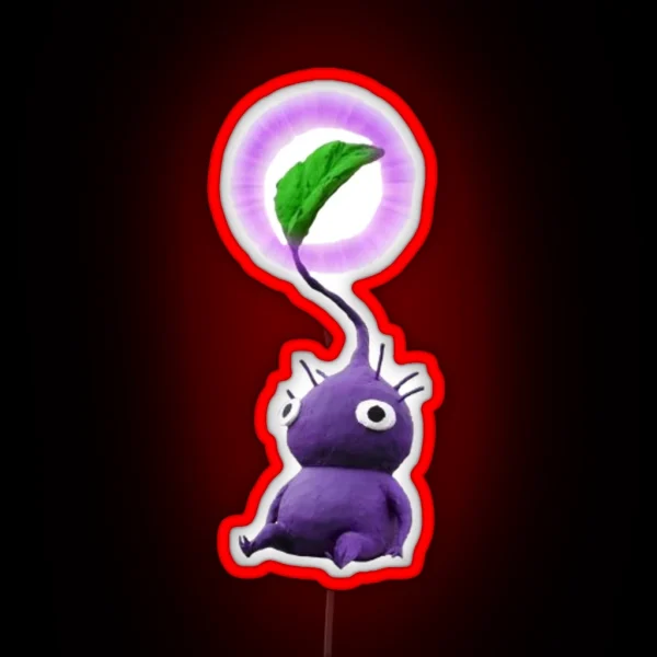 Purple Pikmin RGB Neon Sign