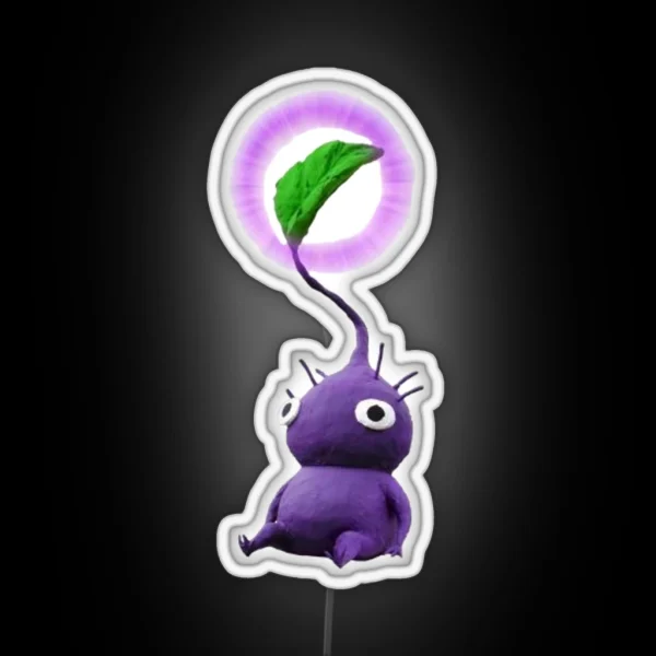 Purple Pikmin RGB Neon Sign