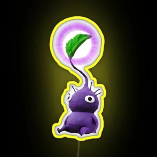Purple Pikmin RGB Neon Sign