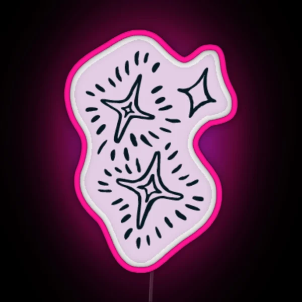 Purple Sparkles RGB Neon Sign