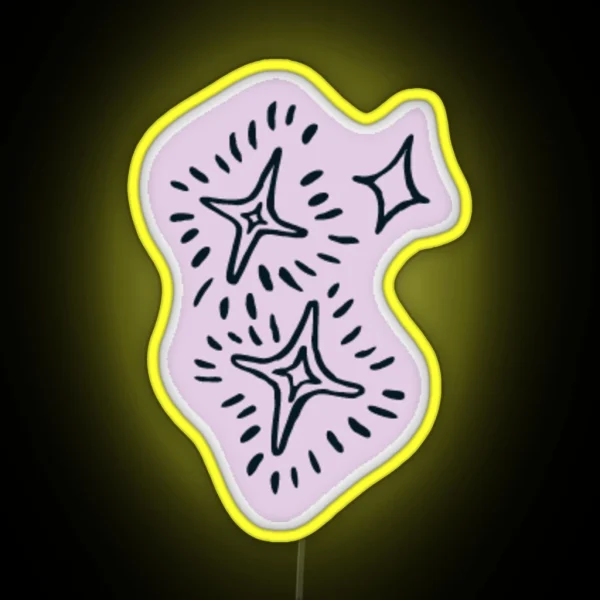 Purple Sparkles RGB Neon Sign