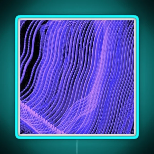 Purple Violet Neon Light Wavy Lines RGB Neon Sign