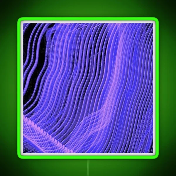 Purple Violet Neon Light Wavy Lines RGB Neon Sign