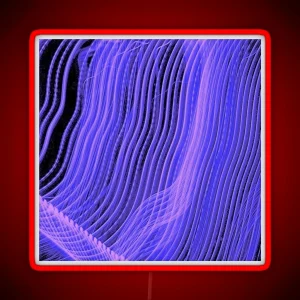 Purple Violet Neon Light Wavy Lines RGB Neon Sign