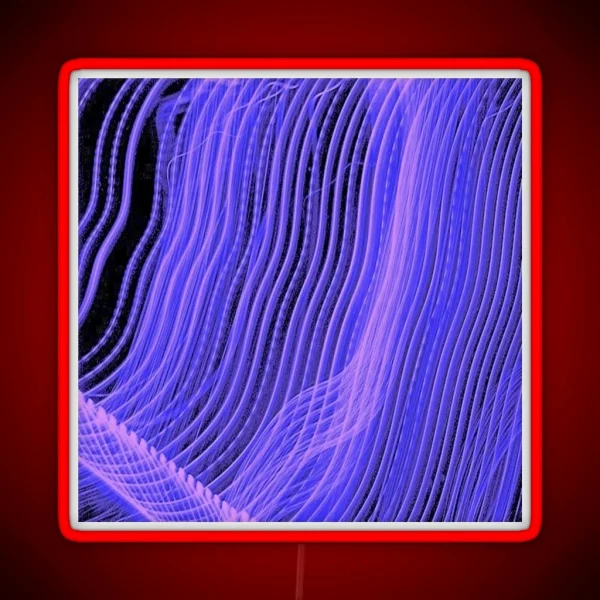 Purple Violet Neon Light Wavy Lines RGB Neon Sign