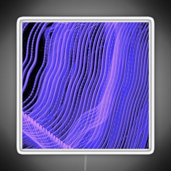 Purple Violet Neon Light Wavy Lines RGB Neon Sign