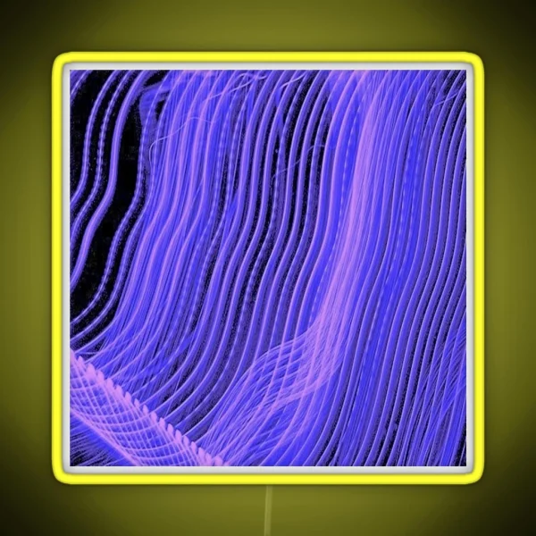 Purple Violet Neon Light Wavy Lines RGB Neon Sign