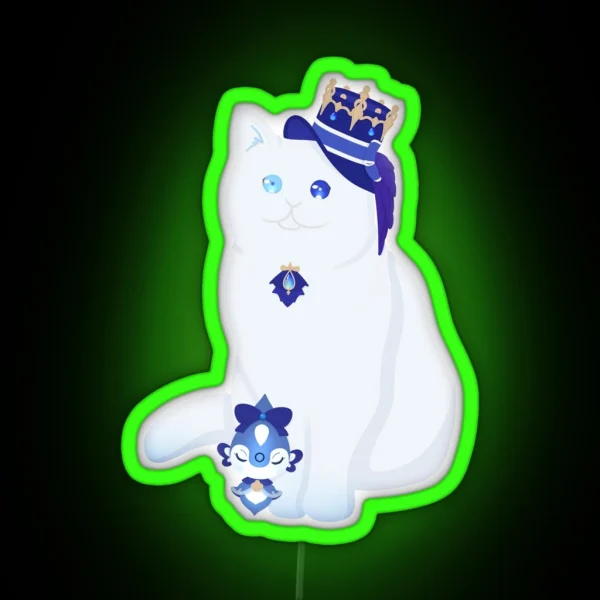Purrina Genshin Impact Furina As A Cat RGB Neon Sign