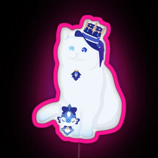 Purrina Genshin Impact Furina As A Cat RGB Neon Sign