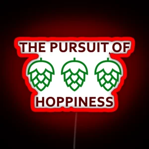 Pursuit Of Hoppiness Craft Beer Design RGB Neon Sign