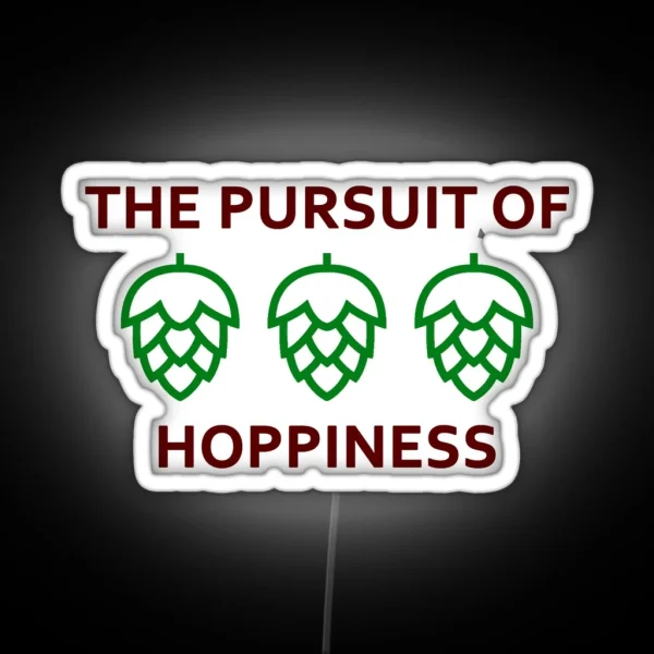 Pursuit Of Hoppiness Craft Beer Design RGB Neon Sign