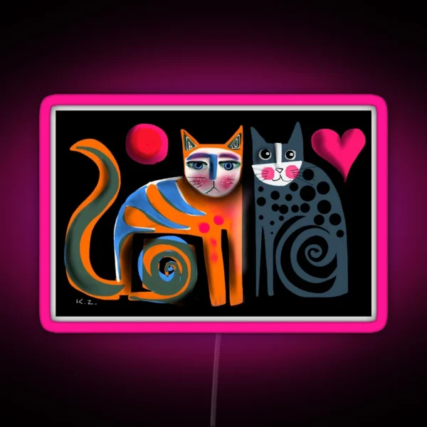 Pussicats Two RGB Neon Sign