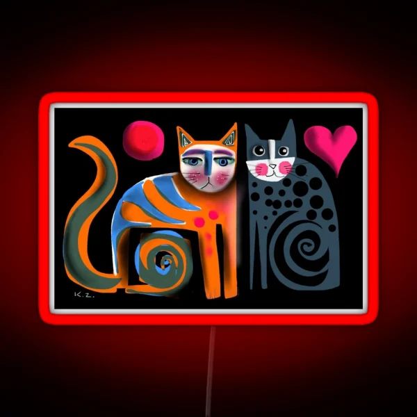 Pussicats Two RGB Neon Sign