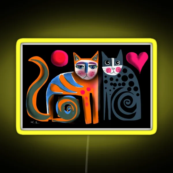 Pussicats Two RGB Neon Sign
