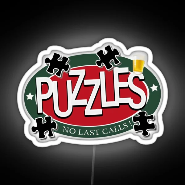 PUZZLES BAR NO LAST CALLS RGB Neon Sign