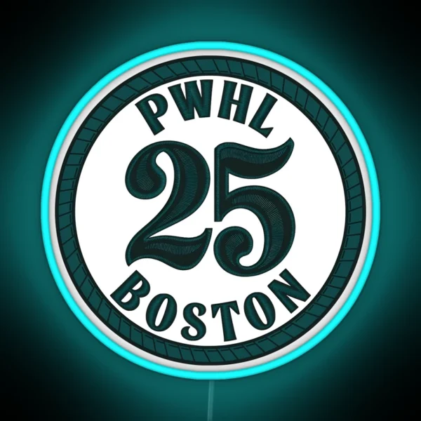 PWHL Boston Fleet 25 Star Women S Sports Ice Hockey RGB Neon Sign