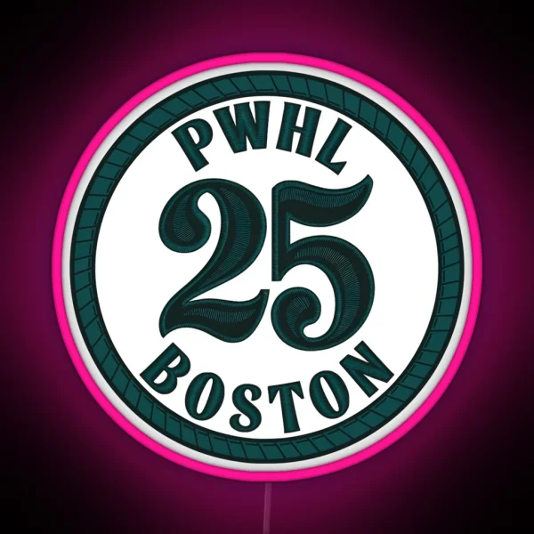 PWHL Boston Fleet 25 Star Women S Sports Ice Hockey RGB Neon Sign