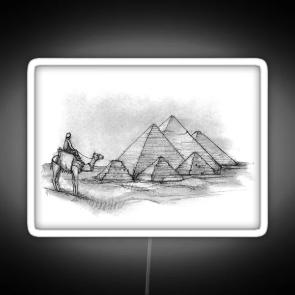 Pyramids Of Giza Egypt RGB Neon Sign