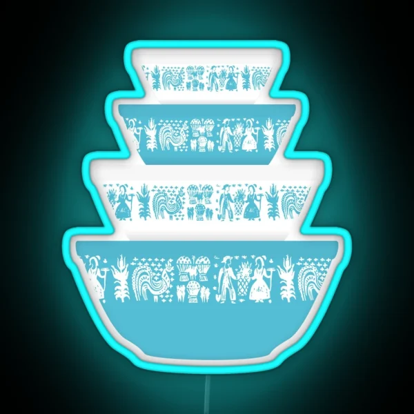 Pyrex Amish Butterprint RGB Neon Sign