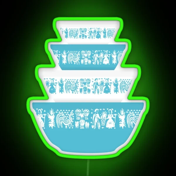Pyrex Amish Butterprint RGB Neon Sign