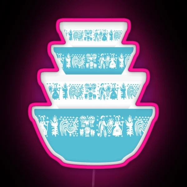 Pyrex Amish Butterprint RGB Neon Sign