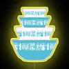 Vibrant Pyrex glass inspired Amish Butter print LED neon signage.
