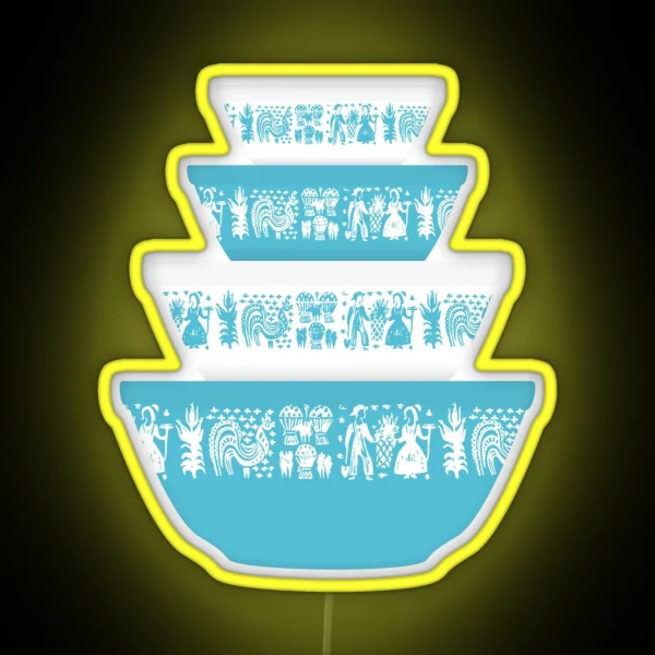 Pyrex Amish Butterprint RGB Neon Sign