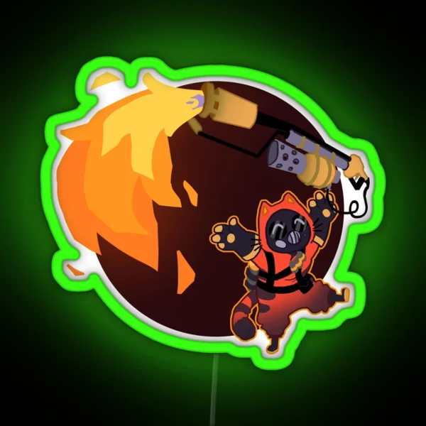 Pyro Cat RGB Neon Sign