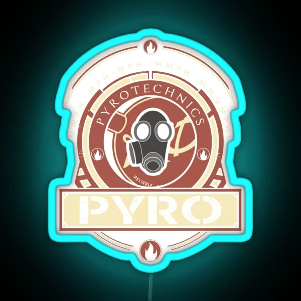 Pyro Red Team RGB Neon Sign