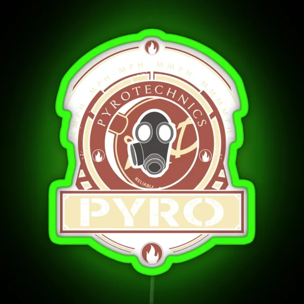 Pyro Red Team RGB Neon Sign